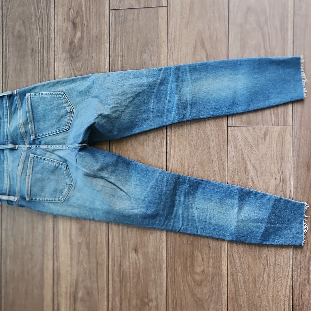 J. Crew 9" High Rise Toothpick Ankle Jean Hartley Distressed Raw Frayed Hem 28 - Picture 8 of 11